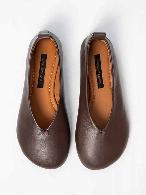 Балетки LOTTIER, коричневый ротанг